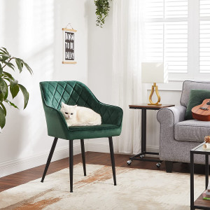 Scaun dining, Songmics, Verde, 62.5x60x85 cm - Img 6