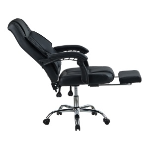 Scaun directoral de birou cu suport picioare, Vimmi, Pako, Negru 60x62.5x112 cm - Img 2