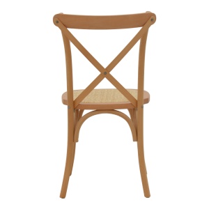 Scaun Dylon stivuibil din lemn de nuc si fag cu sezut din ratan natural 48x52x89 cm - Img 5