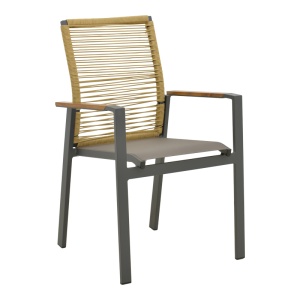 Scaun gradina, Aegean, Antracit, 57x64x87 cm