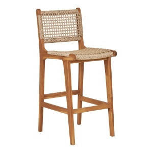 Scaun inalt pentru insula de bucatarie Derby, Natural, 50x45x94 cm - Img 5