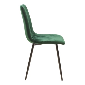 Scaun Noor, Pako World, Catifea, Verde-Negru, 44x53x86 cm - Img 3