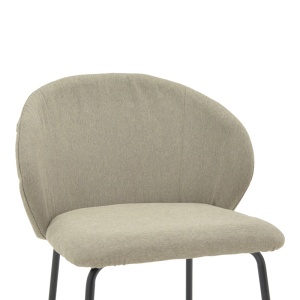 Scaun Olympian gri-bej cu picioare din metal negru 50x55x83 cm - Img 6