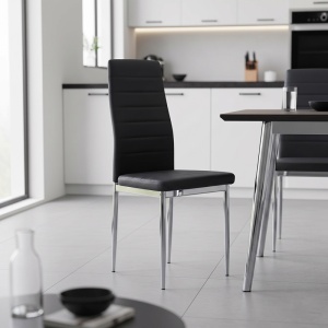 Scaun Parker, Negru/Argintiu, 41x48x96 cm - Img 2