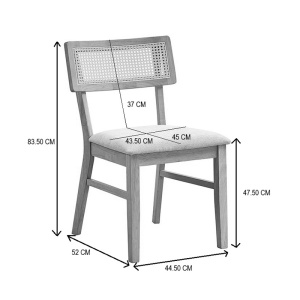 Scaun Raffles, Ecru, 47x48x83.5 cm - Img 8