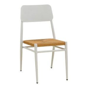 Scaun stivuibil, Giardino, Alb, 56x45x82 cm