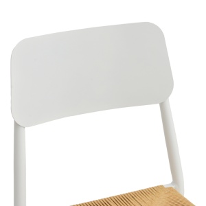 Scaun stivuibil, Giardino, Alb, 56x45x82 cm - Img 7
