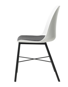 Scaun WHISTLER, Alb, 54x83x47 cm
