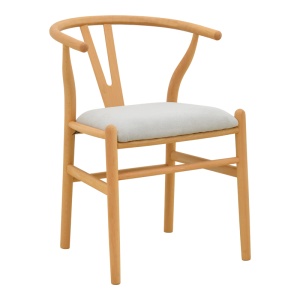 Scaun Wishbone, Gri, 51x58x73 cm