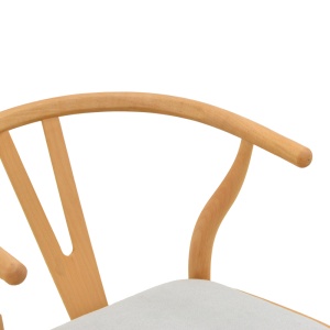 Scaun Wishbone, Gri, 51x58x73 cm - Img 7