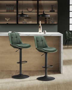 Set 2 buc. Scaune de bar Vasagle Verde padure 44x48x112 cm