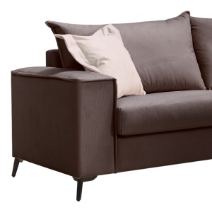 Set 2 canapele cu 2 locuri Verona x2 Pako World Gri inchis 225x93x100 cm - Img 3