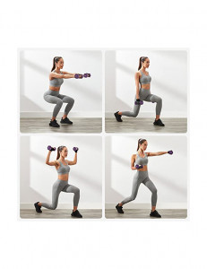Set 2 gantere, Songmics, 2 x 2 Kg, Mov - Img 3