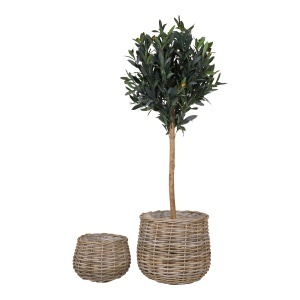 Set 2 piese Cosuri decorative Pulo, Gri, 38x38x34 cm - Img 4