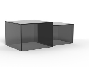 Set 2 piese Masute de cafea Dice, Gri, 35x50x50 cm - Img 4