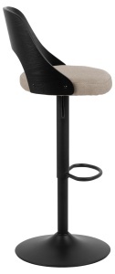Set 2 piese Scaune de bar Lucy, Maro, 113x47x50.5 cm - Img 5