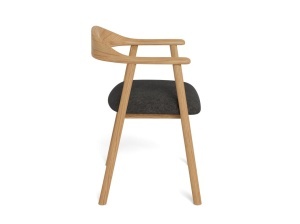 Set 2 piese Scaune dining Addi, Gri, 75x56.8x52.5 cm - Img 5