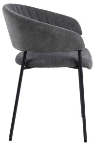 Set 2 piese Scaune dining Ann, Gri, 77.5x54.5x54 cm - Img 6