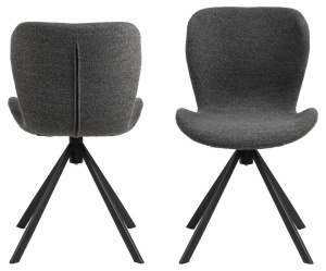 Set 2 piese Scaune dining Batilda -A1, Gri, 81x46.5x53 cm - Img 4