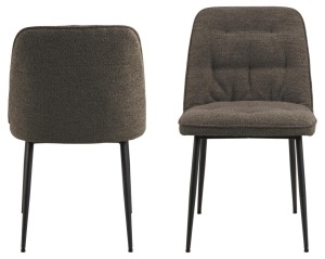 Set 2 piese Scaune dining Brooke, Gri, 84x50x55 cm - Img 5