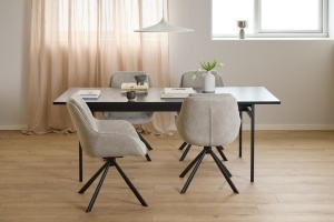 Set 2 piese Scaune dining Carrie, Maro, 87.5x58.5x64 cm