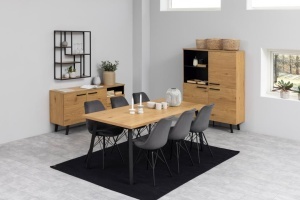 Set 2 piese Scaune dining Eris V1, Gri, 85.5x48.5x54 cm - Img 5