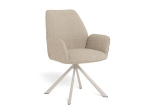 Set 2 piese Scaune dining Glenda V1, Bej, 88.5x61x63 cm - Img 2