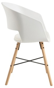 Set 2 piese Scaune dining I_Luna, Alb, 80.5x52x51.5 cm - Img 5