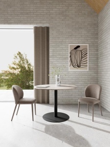 Set 2 piese Scaune dining Patricia, Maro, 83x48x57 cm
