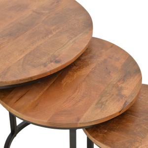 Set 3 masute de cafea Frina Maro 70x70x45 cm - Img 8