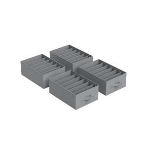 Set 4 buc. Organizatoare sertar Songmics Gri 42x30x17 cm - Img 2