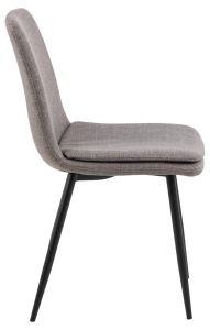 Set 4 piese Scaune dining Becca, Gri, 85.5x46x55 cm - Img 5