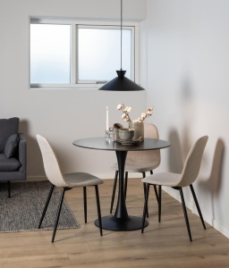 Set 4 piese Scaune dining Celia, Bej, 86x44x54 cm - Img 3