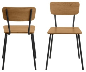 Set 4 piese Scaune dining Peru, Natural, 75x45.6x52.5 cm - Img 4