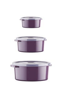 Set cutii de depozitare (12 bucati) SILPUR12 Violet 22x9.5 cm - Img 3