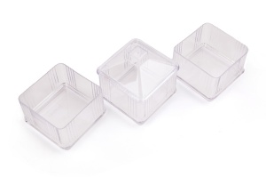 Set cutii de depozitare, 3 bucati Kareakrlk Transparent 10x10x28.5 cm - Img 4