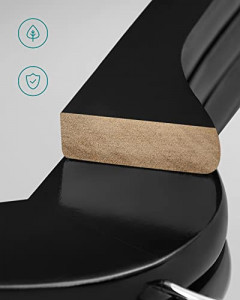 Set de 20 umerase din lemn, Songmics, Negru, 44.5x23x1.2 cm - Img 3