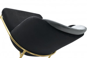 Set de 4 scaune Dore, Negru Auriu - Img 4