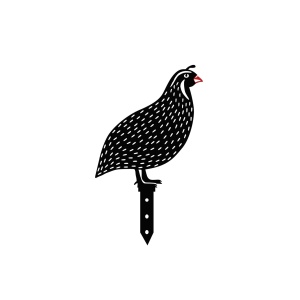 Set de accesorii metalice decorative pentru gradina Quails Negru 21x25 cm - Img 6