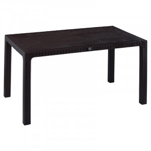 Set de gradina masa si scaune Explore-Confident set 5 piese plastic maro 150x90x73.5 cm - Img 2
