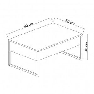 Set de mobilier pentru living Luxe, Antracit- Negru - Img 9