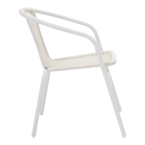 Set dining Obbi-Ensure, Pako World, Metal, Alb, 120x70x70 cm - Img 4