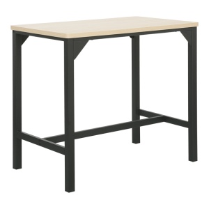 Set masa si scaune de bar, 5 buc, Arzo, Natural, 100x60x86 cm - Img 5