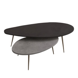 Set Masuta de cafea 2 buc Monty Carbune 116x46x46 cm