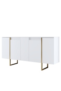Set mobila sufragerie Luxe Alb 160x35x80 cm - Img 13