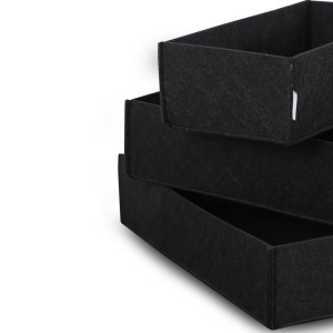 Set organizator de birou din fetru (3 bucati) HMY-6271 Negru 32x21x7.5 cm - Img 3