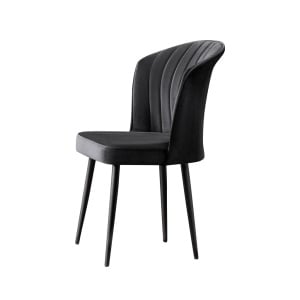 Set scaune, 4 bucati Rubi Negru 52x85x42 cm - Img 5