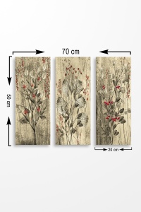 Set tablouri canvas (3 bucati) MDF0022 Multicolor 70x50 cm - Img 2