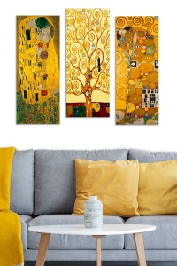 Set tablouri canvas (3 bucati) MDF0067 Multicolor 70x50 cm - Img 3