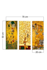 Set tablouri canvas (3 bucati) MDF0067 Multicolor 70x50 cm - Img 5